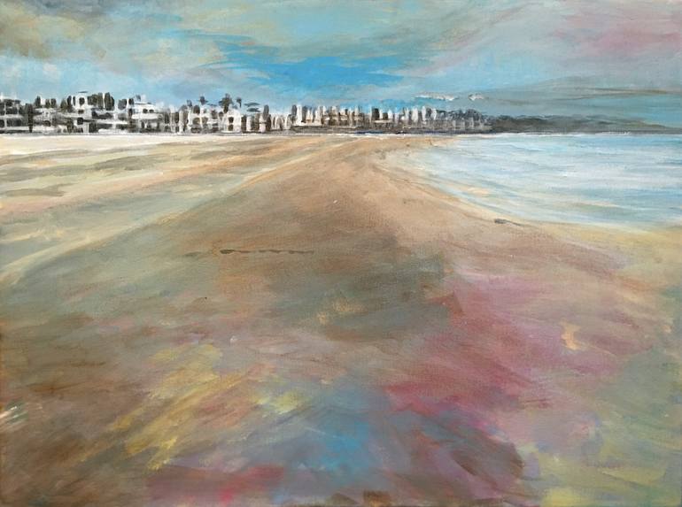 770x573 Saatchi Art California Beach Painting By Sharon Rosenfeld Scott - California Beach Painting