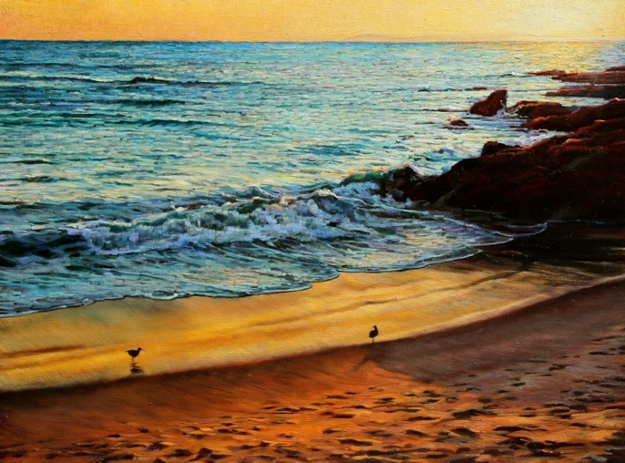 686x508 Victoria Beach Laguna Beach Painting - California Beach Painting