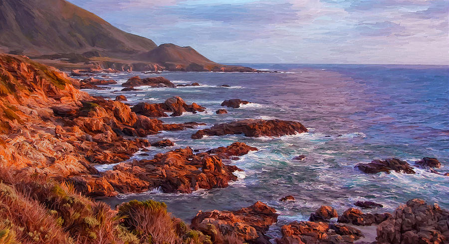 900x490 California Coast Painting By Michael Pickett - California Coast Painting