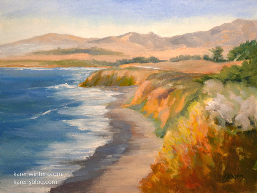 900x675 Cambria Paintings - California Coast Painting
