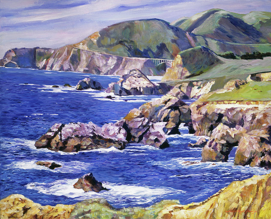 900x728 Big Sur California Coast Painting By David Lloyd Glover - California Coast Painting