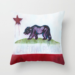 264x264 California Flag Throw Pillows Society6 - California Flag Painting