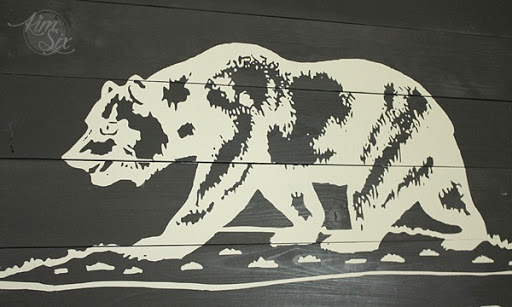 512x307 California Republic Flag Inspired Sign (And A California History - California Flag Painting