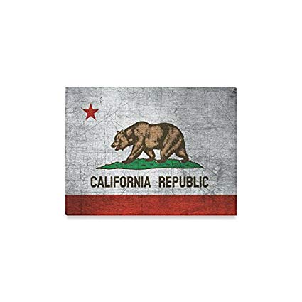 425x425 California Flag American Us State Oil Painting Canvas - California Flag Painting