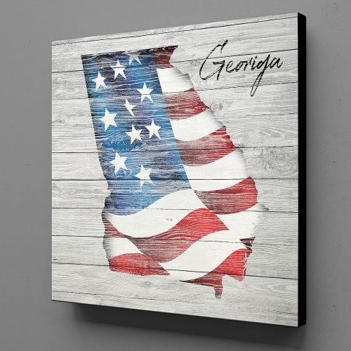 500x500 Canvas Wall Art - California Flag Painting