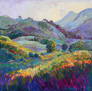 300x296 Jeweled Hills Painting By Erin Hanson - California Landscape Painting