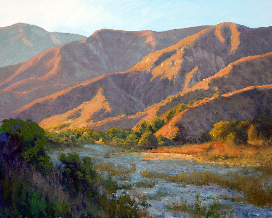 900x720 Summer Evening Eaton Canyon Painting By Armand Cabrera - California Landscape Painting