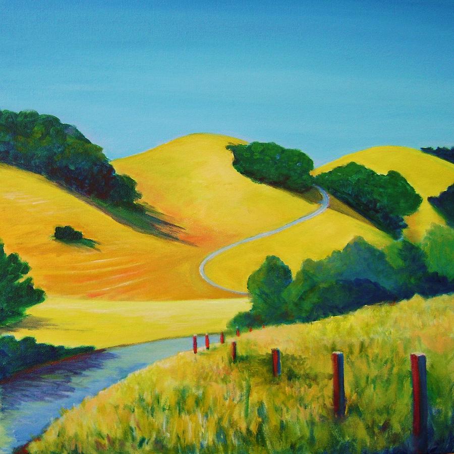 900x900 Clear Fall Day At Briones Painting By Stephanie Maclean - California Landscape Painting
