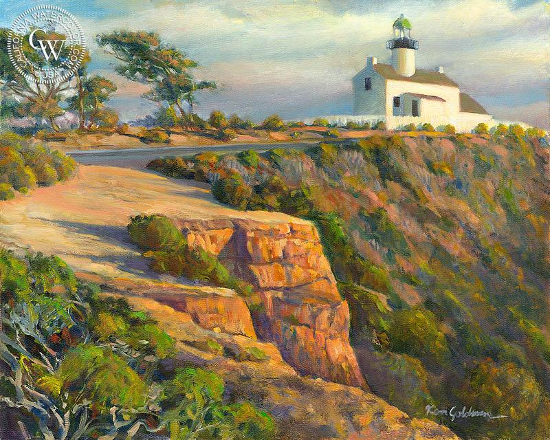 800x640 Cabrillo Lighthouse, An Original Oil Painting By Ken Goldman - California Painting