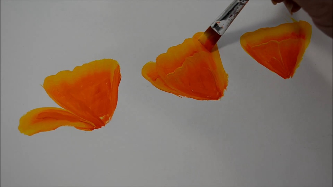 1280x720 How To Paint California Poppies In Acrylics - California Poppy Painting