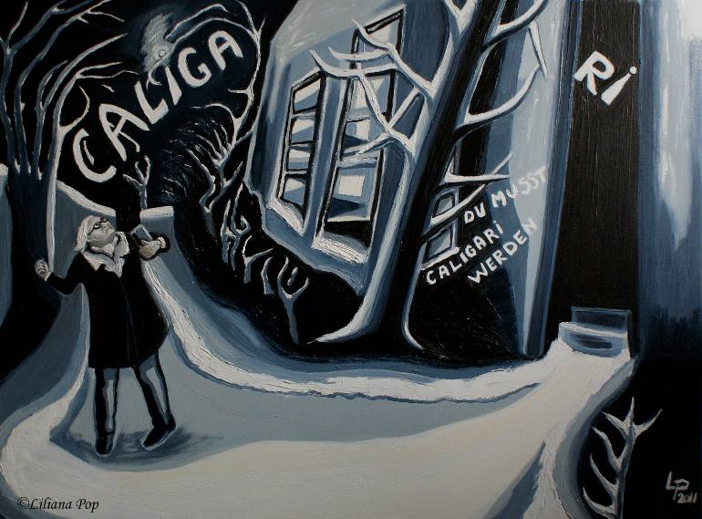 770x569 Saatchi Art Du Musst Caligari Werden Painting By Liliana Pop - Caligari Painting