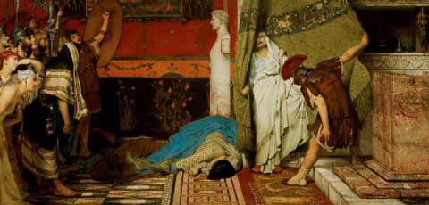 480x230 Sir Lawrence Alma Tadema - Caligula Painting