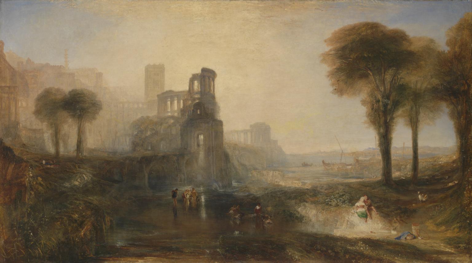 1536x856 Caligula's Palace And Bridge', Joseph Mallord William Turner - Caligula Painting
