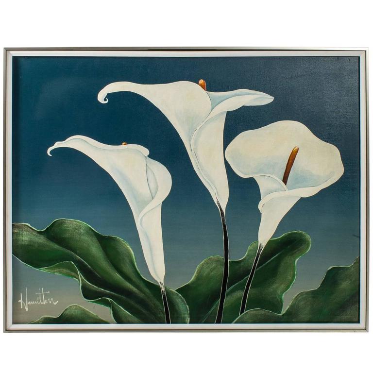 768x768 Calla Lily Oil Painting For Sale - Calla Lily Oil Painting