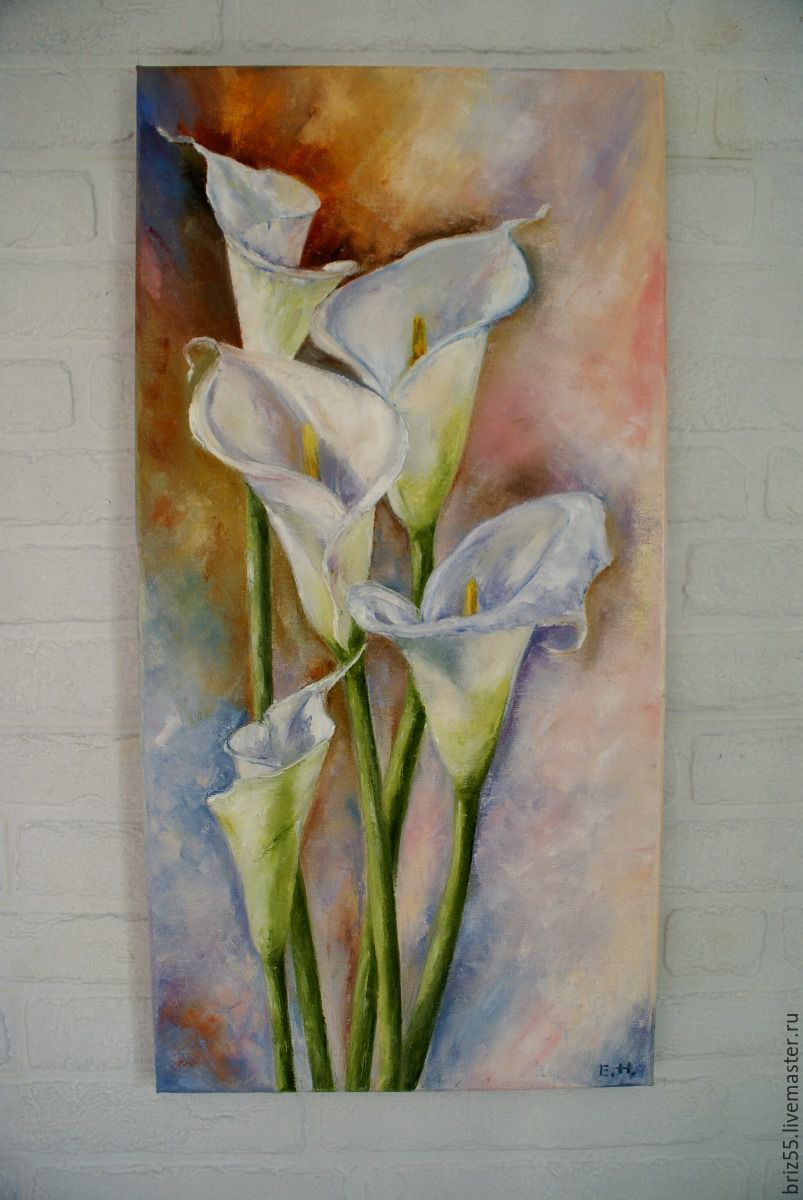 803x1200 Oil Painting Calla Lilies Shop Online On Livemaster - Calla Lily Oil Painting