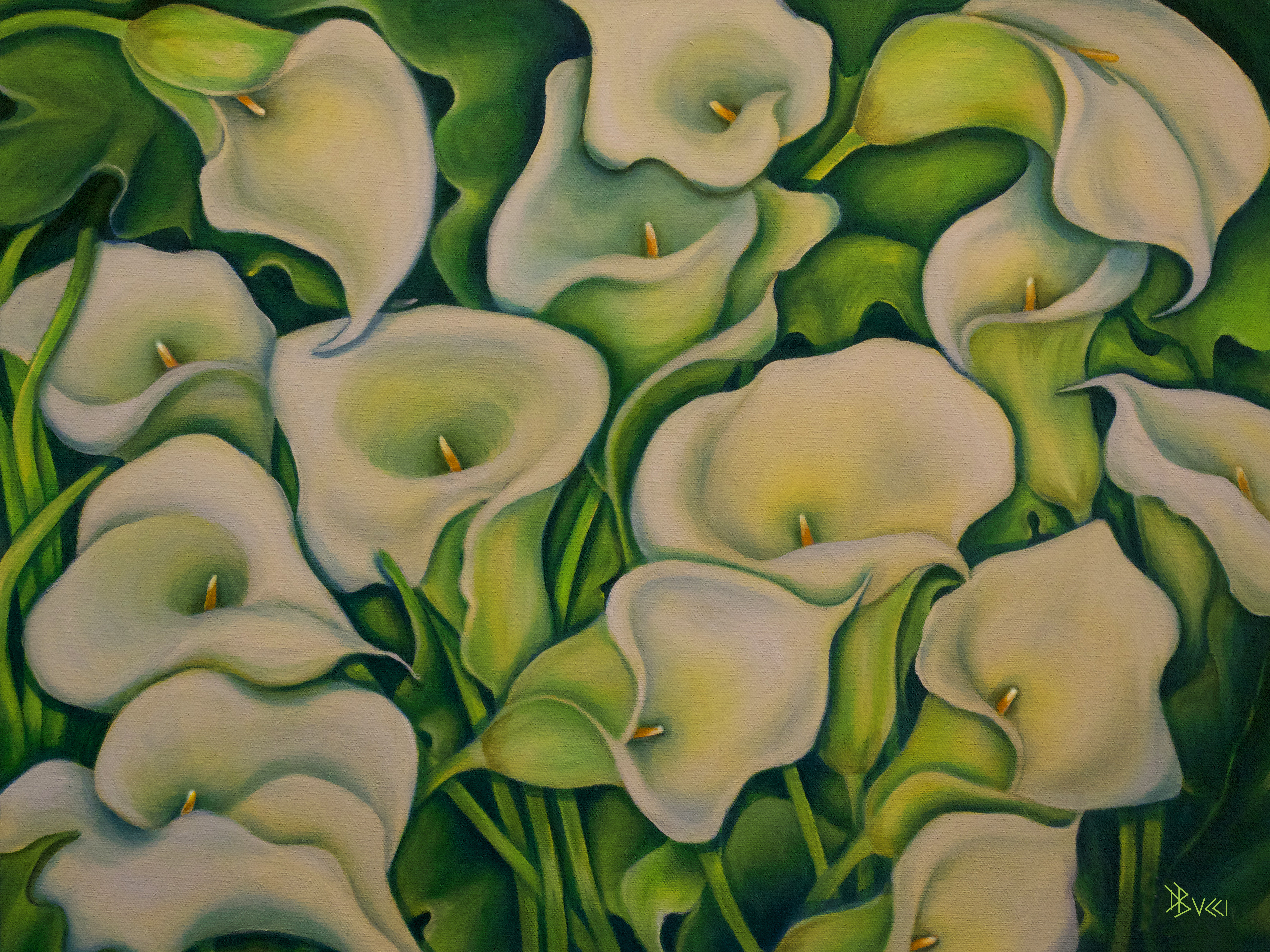7200x5400 Sold - Calla Lily Oil Painting