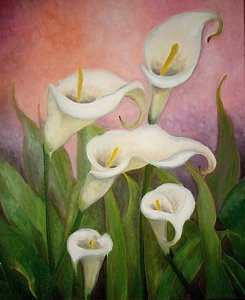 Calla Lily Oil Painting at PaintingValley.com | Explore collection of ...