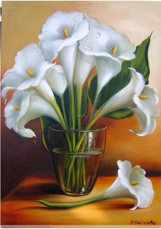 236x335 Blooming Brushwork - Calla Lily Oil Painting