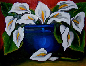 300x232 Calla Lily Oil Paintings Fine Art America - Calla Lily Oil Painting