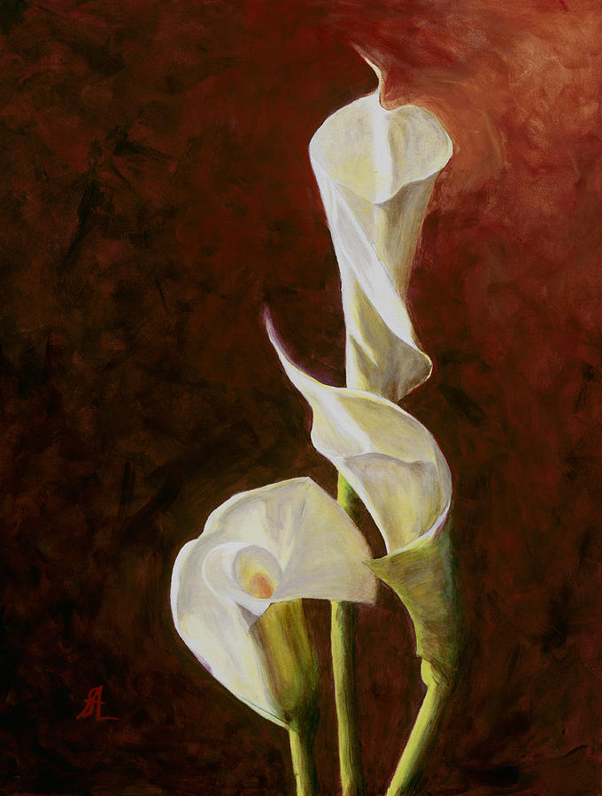 680x900 Calla Lily No. 4 Painting By Steven Logan - Calla Lily Painting
