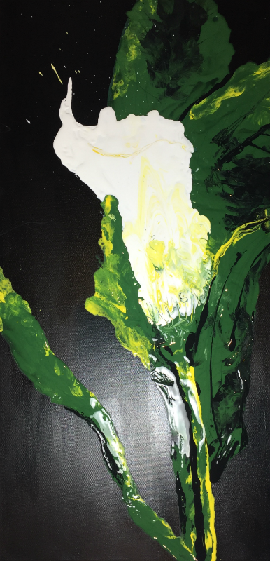 386x800 Simply Calla Lily Acrylic Painting Canvas Art Sale Flower - Calla Lily Watercolor Painting