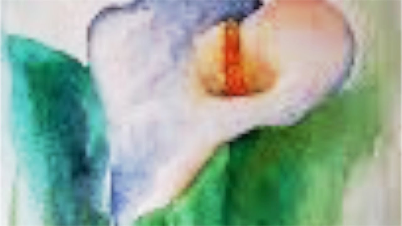 1280x720 Step By Step Watercolortutorial ~ How To Paint A Calla Lily Calla - Calla Lily Watercolor Painting