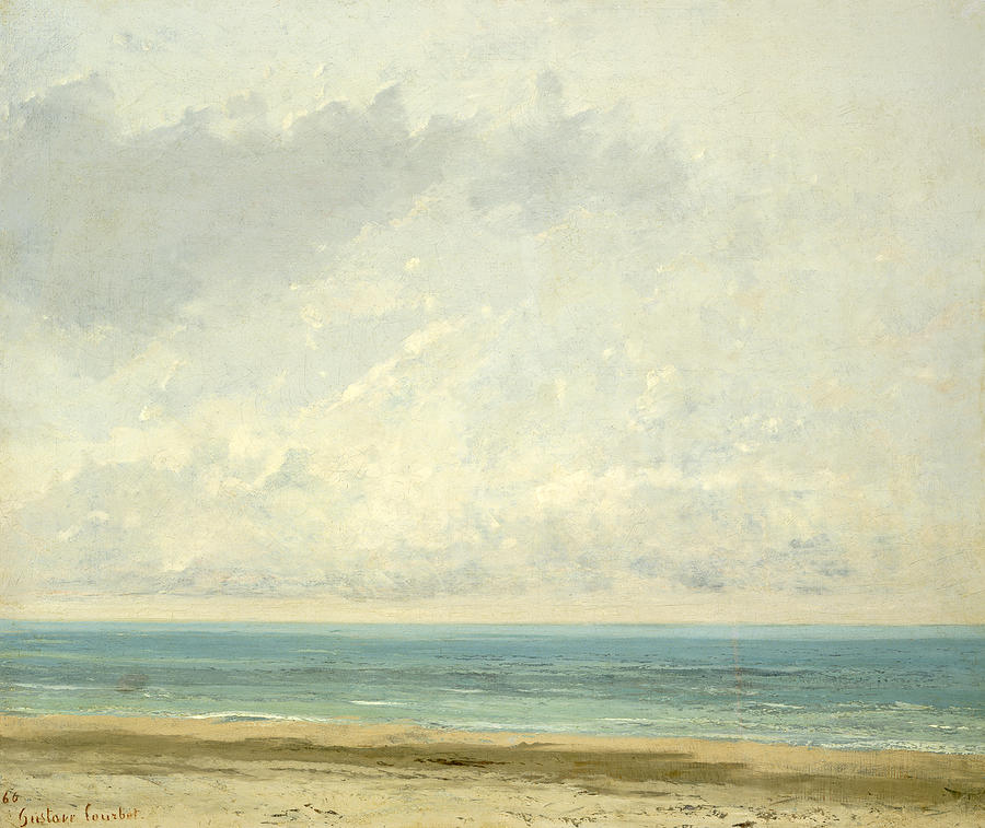 900x757 Calm Sea Painting By Gustave Courbet - Calm Sea Painting