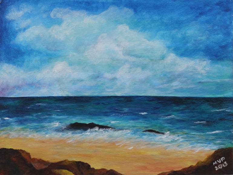 770x577 Saatchi Art Calm Sea Painting By Michelle Parreno - Calm Sea Painting