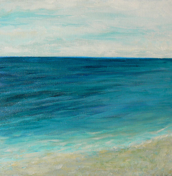 Calm Sea Painting at PaintingValley.com | Explore collection of Calm ...