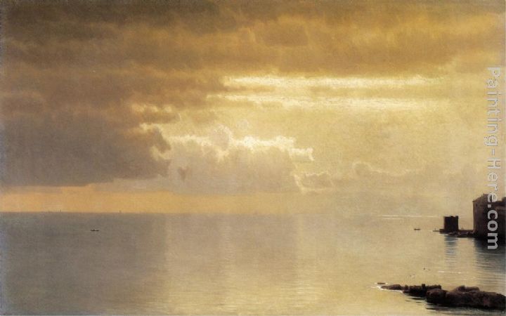 720x450 William Stanley Haseltine A Calm Sea, Mentone Painting Anysize 50 - Calm Sea Painting