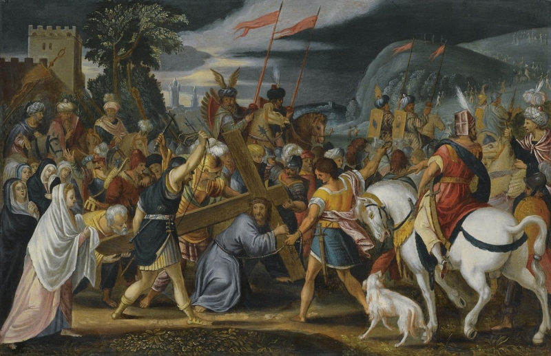 800x518 Christ On The Road To Calvary Painting Johann Oil Paintings - Calvary Painting