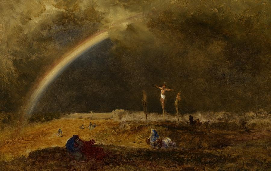 900x568 The Triumph At Calvary Painting By George Inness - Calvary Painting