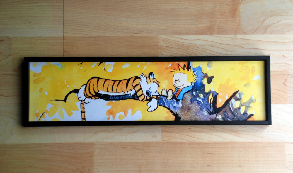 1000x590 Calvin And Hobbes Autumn Tree Framed Print 18 X 5 - Calvin And Hobbes Painting