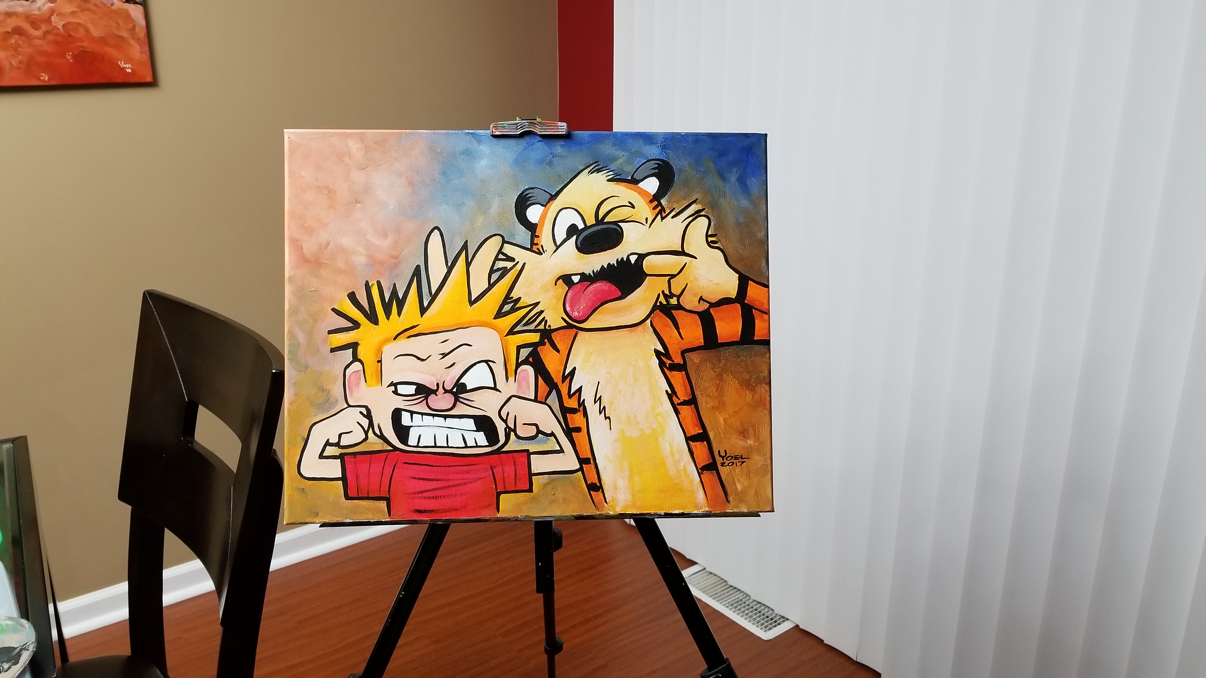 4032x2268 Calvin And Hobbes Painting - Calvin And Hobbes Painting