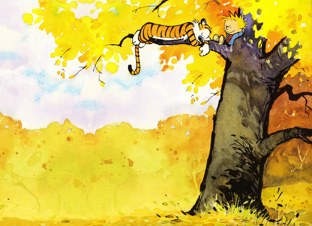 1024x744 If You Love - Calvin And Hobbes Painting