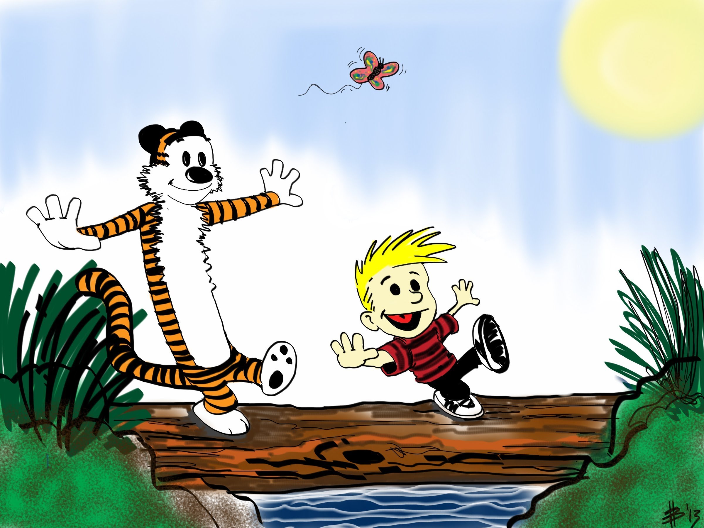 Calvin And Hobbes Painting at PaintingValley.com | Explore collection ...