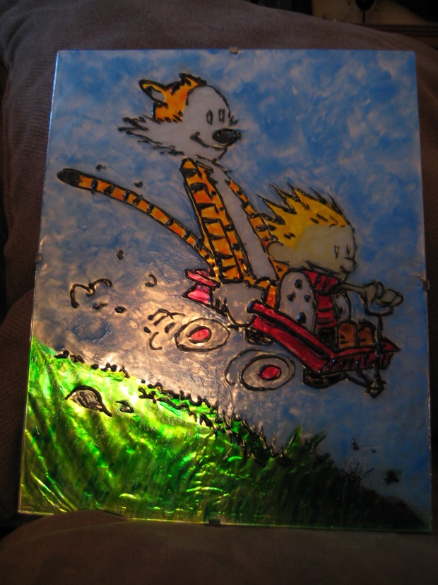 620x827 Stupendous Calvin And Hobbes Painting! - Calvin And Hobbes Painting