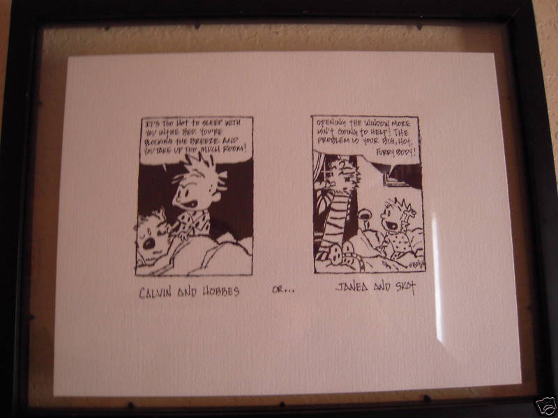 800x600 Calvin And Hobbes Comic Art Ink Print On Art Paper For Sale - Calvin Hobbes Painting