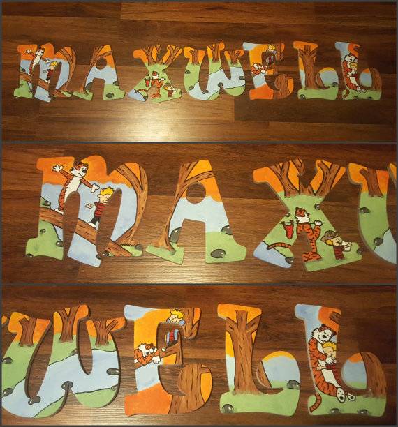 570x612 How To Build A Calvin Amp Hobbes Baby Nursery - Calvin Hobbes Painting