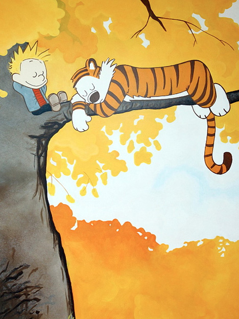 468x624 It's A Magical World Delightful Calvin And Hobbes Bedroom - Calvin Hobbes Painting
