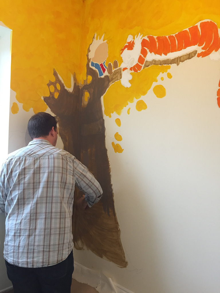 768x1024 The World's Best Photos Of Calvin And Hobbes - Calvin Hobbes Painting