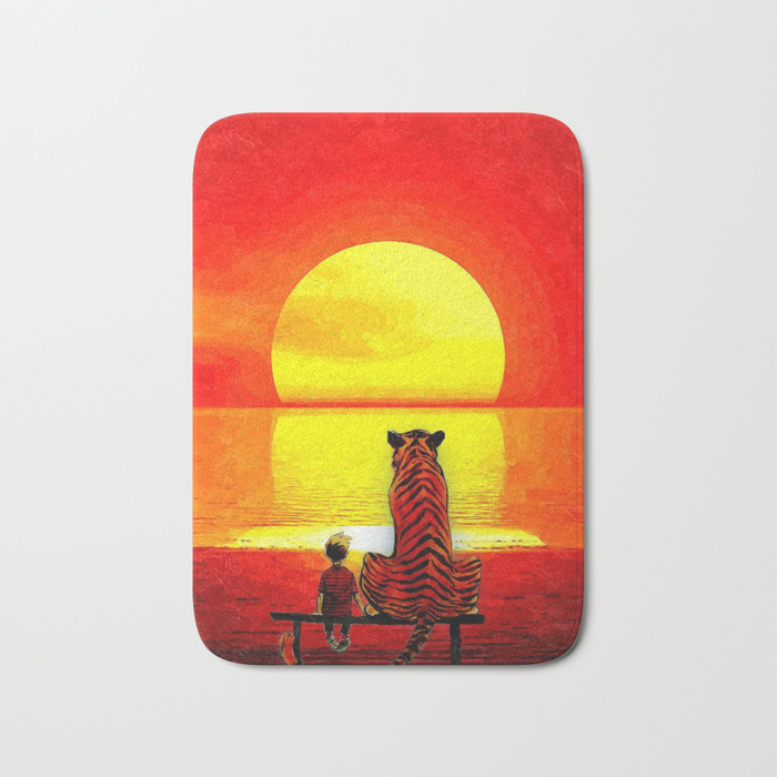 700x700 Calvin Hobbes Sunset Bath Mat By Mycelina Society6 - Calvin Hobbes Painting