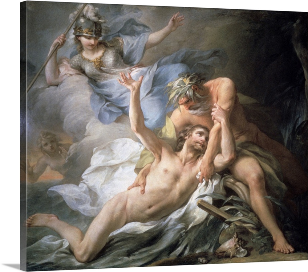 1000x882 Ulysses Lands On The Island Of Calypso Painting By Titian Wall Art - Calypso Painting