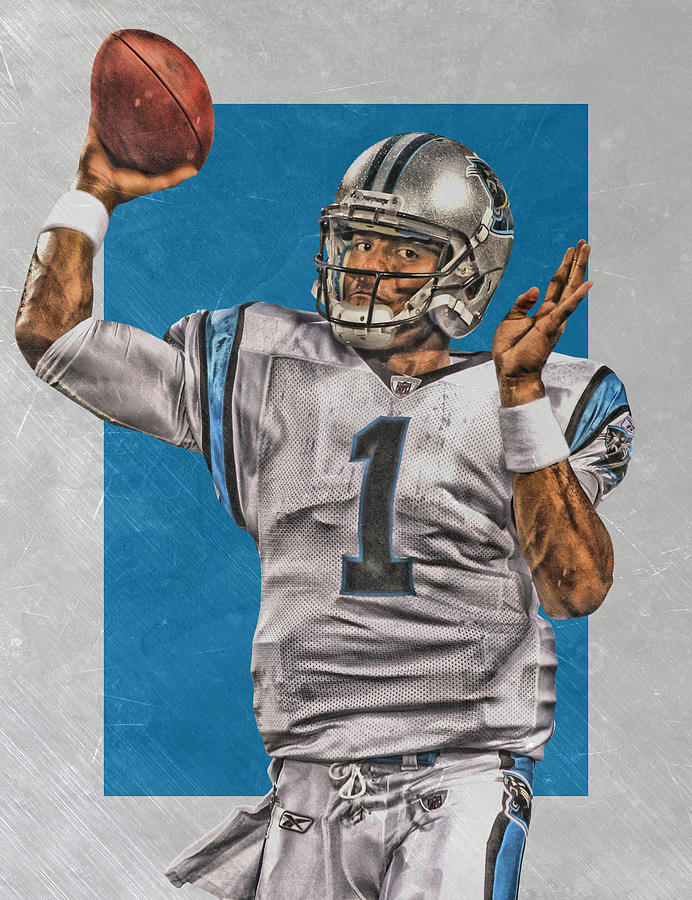 692x900 Cam Newton Carolina Panthers Art 2 Painting By Joe Hamilton - Cam Newton Painting