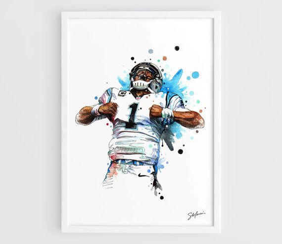 570x494 Cam Newton Carolina Panthers Nfl - Cam Newton Painting
