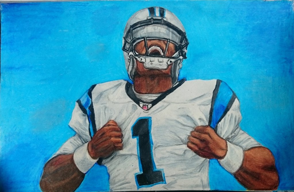 1024x670 Cam Newton By Mr Lucky - Cam Newton Painting