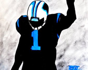 340x270 Cam Newton Painting Etsy - Cam Newton Painting