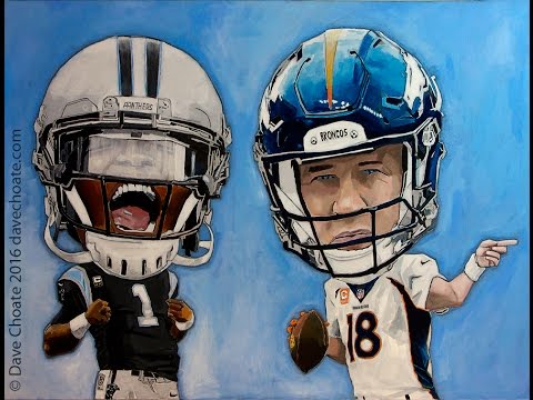 480x360 Super Bowl 50 Speed Painting. Carolina Panthers Cam Newton - Cam Newton Painting