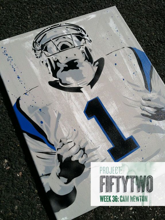 575x770 Cam Newton Art - Cam Newton Painting