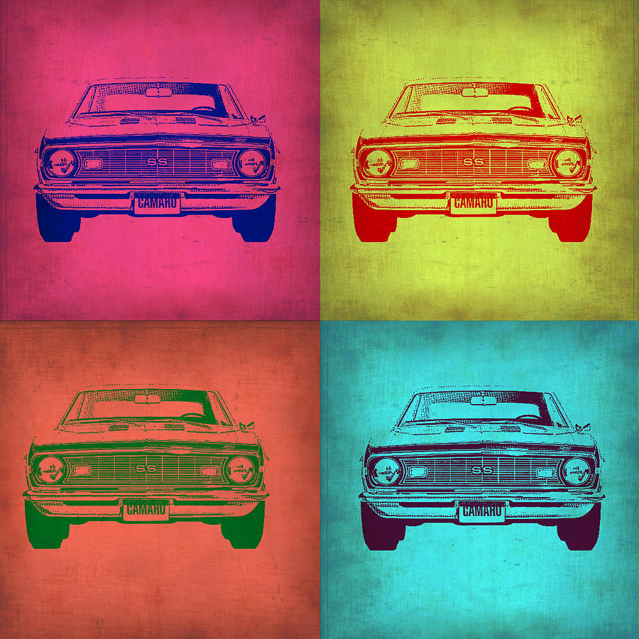 900x900 Chevy Camaro Pop Art 1 Painting By Naxart Studio - Camaro Painting